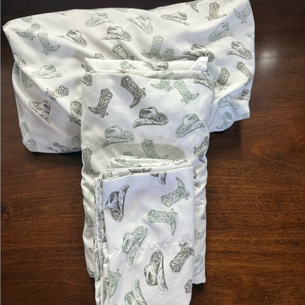 Wrangler Western Print Pillowcase Set Cowboy Boots/Hats - Twin